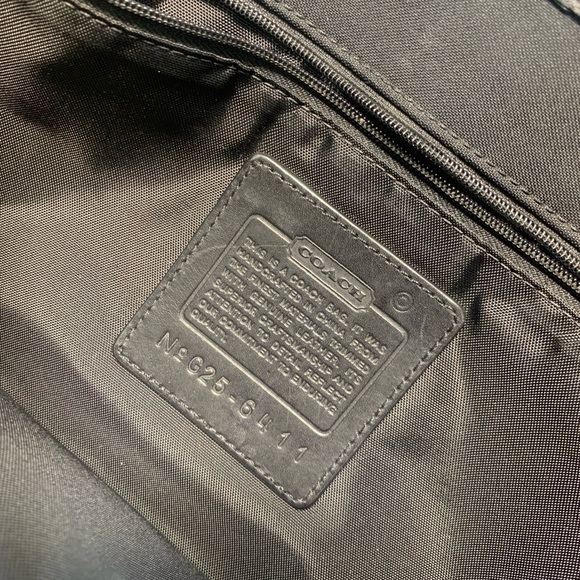 Black Coach Canvas Messenger Satchel - Picture 4 of 5